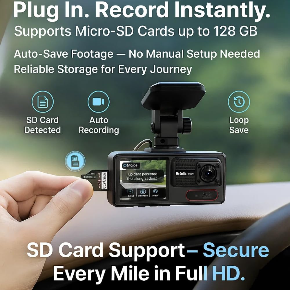 Maizic Navic ProView 3: Dash Cam WiFi 3 Canali Full HD