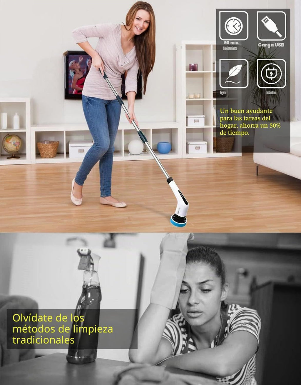 Spazzola per pulizia elettrica senza fili